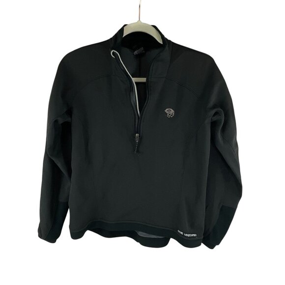 Mountain Hardwear Womens Gore Windstopper Jacket M Black 1/4 Zip Hiking Camping - Picture 1 of 8